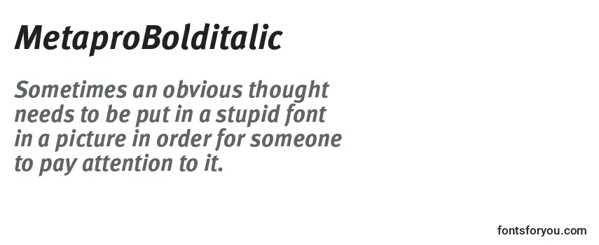 MetaproBolditalic Font