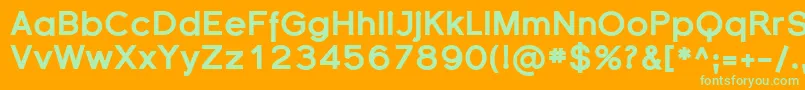 Sfflorencesansblack Font – Green Fonts on Orange Background