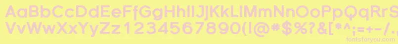 Sfflorencesansblack Font – Pink Fonts on Yellow Background