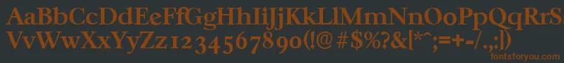 フォントCasablancaserialBold – 黒い背景に茶色のフォント