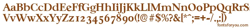 CasablancaserialBold-fontti – ruskeat fontit valkoisella taustalla