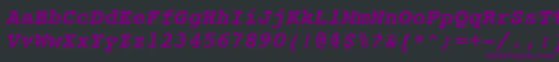 fuente CourierBoldItalicSwa – Fuentes Moradas Sobre Fondo Negro
