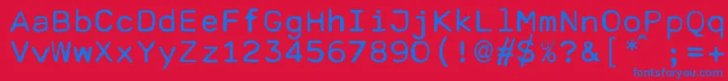 Cella Font – Blue Fonts on Red Background