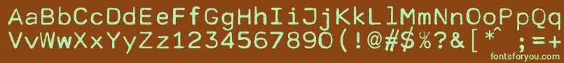 Шрифт Cella – зелёные шрифты на коричневом фоне