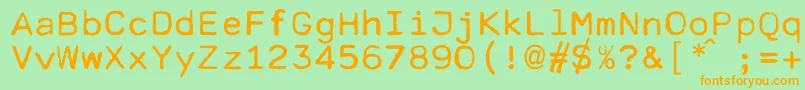 Cella Font – Orange Fonts on Green Background