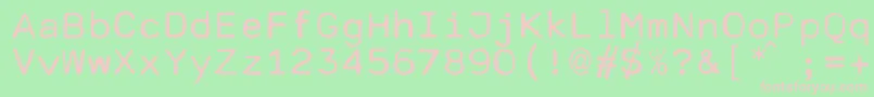 Cella-fontti – vaaleanpunaiset fontit vihreällä taustalla