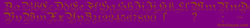 Teutonic3 Font – Brown Fonts on Purple Background