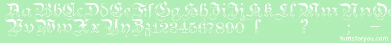 Teutonic3 Font – White Fonts on Green Background