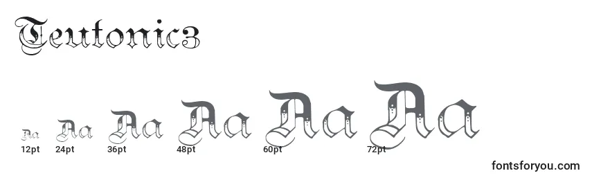 Teutonic3 Font Sizes