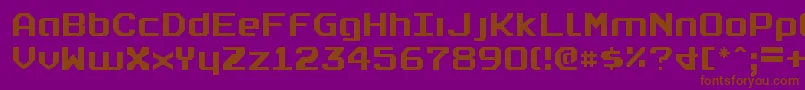 Realpolv2 Font – Brown Fonts on Purple Background