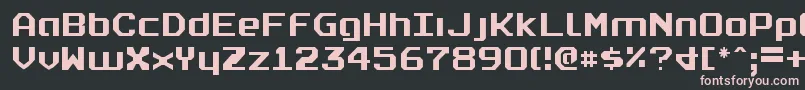 Realpolv2 Font – Pink Fonts on Black Background