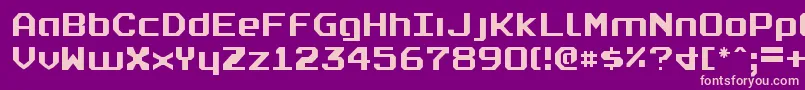 Realpolv2 Font – Pink Fonts on Purple Background