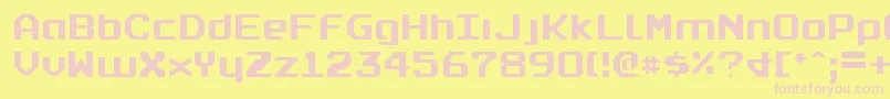 Realpolv2 Font – Pink Fonts on Yellow Background