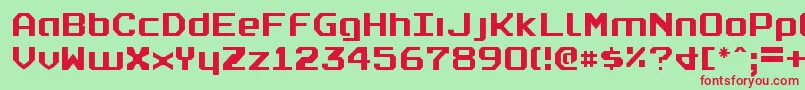 Realpolv2 Font – Red Fonts on Green Background