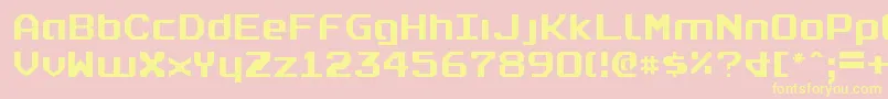 Realpolv2 Font – Yellow Fonts on Pink Background