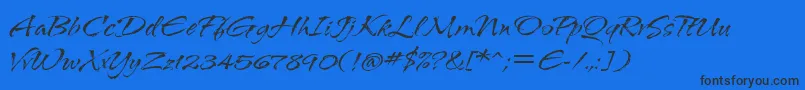 AriditcTt Font – Black Fonts on Blue Background