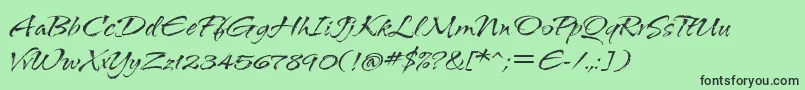 AriditcTt Font – Black Fonts on Green Background