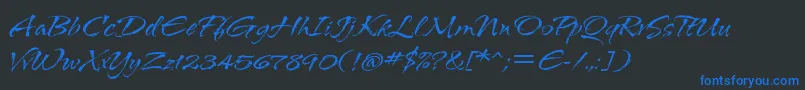AriditcTt Font – Blue Fonts on Black Background