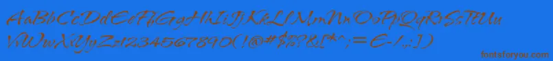 AriditcTt Font – Brown Fonts on Blue Background
