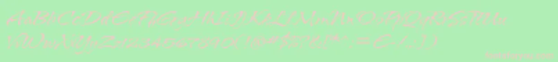 フォントAriditcTt – 緑の背景にピンクのフォント