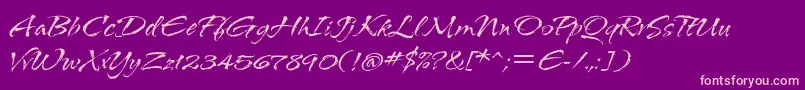 AriditcTt Font – Pink Fonts on Purple Background