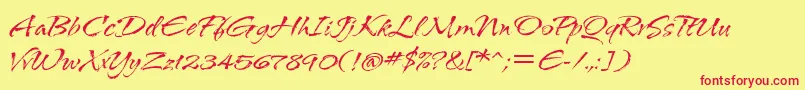 AriditcTt Font – Red Fonts on Yellow Background