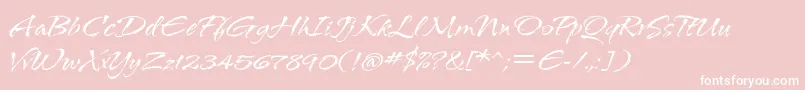 AriditcTt Font – White Fonts on Pink Background