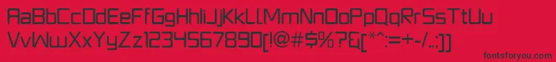 PlatformoneRegular Font – Black Fonts on Red Background