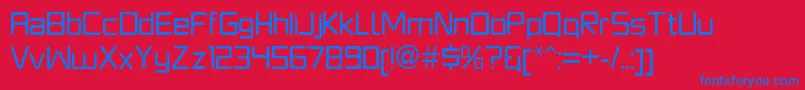 PlatformoneRegular Font – Blue Fonts on Red Background