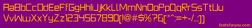 PlatformoneRegular Font – Orange Fonts on Purple Background