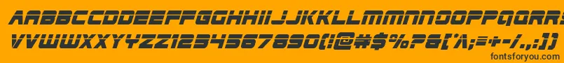 Edgeracerlaser2superital Font – Black Fonts on Orange Background
