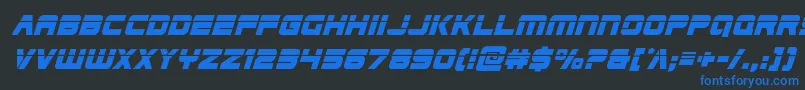 Edgeracerlaser2superital Font – Blue Fonts on Black Background