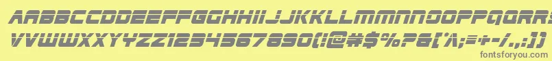 Edgeracerlaser2superital Font – Gray Fonts on Yellow Background