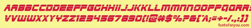 Edgeracerlaser2superital Font – Red Fonts on Yellow Background