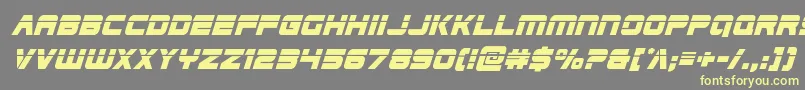 Edgeracerlaser2superital Font – Yellow Fonts on Gray Background