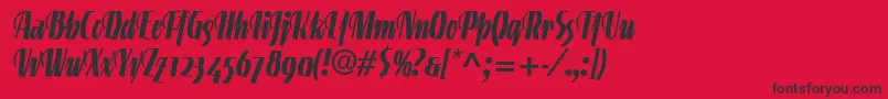 LinotypegneisenauetteBoldalt Font – Black Fonts on Red Background