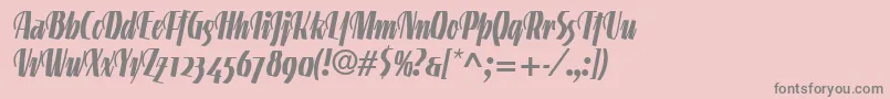 LinotypegneisenauetteBoldalt-Schriftart – Graue Schriften auf rosa Hintergrund