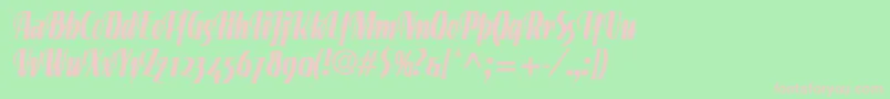 LinotypegneisenauetteBoldalt Font – Pink Fonts on Green Background