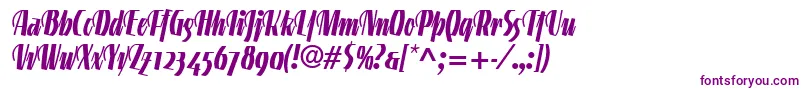 LinotypegneisenauetteBoldalt-Schriftart – Violette Schriften auf weißem Hintergrund