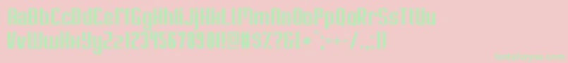 SoupertrouperRegular Font – Green Fonts on Pink Background
