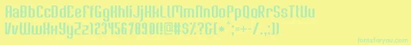 SoupertrouperRegular Font – Green Fonts on Yellow Background