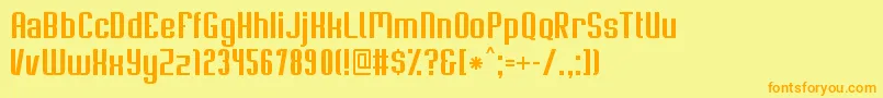 SoupertrouperRegular Font – Orange Fonts on Yellow Background