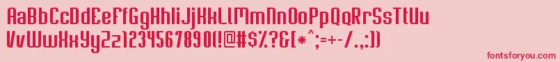 SoupertrouperRegular Font – Red Fonts on Pink Background