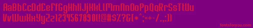 SoupertrouperRegular Font – Red Fonts on Purple Background