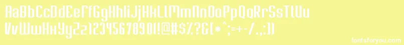 SoupertrouperRegular Font – White Fonts on Yellow Background