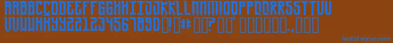 UrsaMinor Font – Blue Fonts on Brown Background