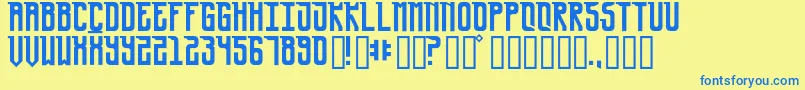 UrsaMinor Font – Blue Fonts on Yellow Background
