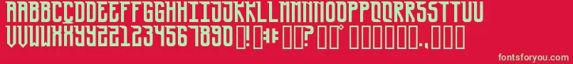 UrsaMinor Font – Green Fonts on Red Background