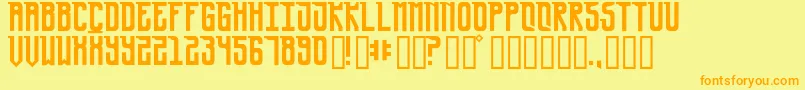 UrsaMinor Font – Orange Fonts on Yellow Background