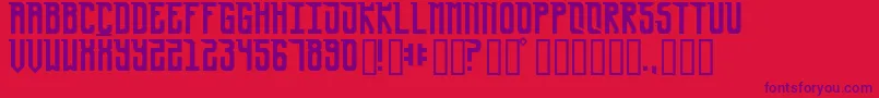 UrsaMinor-Schriftart – Violette Schriften auf rotem Hintergrund